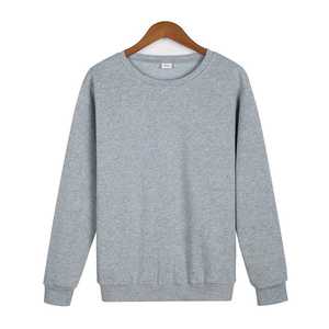 Pull-over unisexe respirant en molleton 100 % coton, coupe classique, col rond, motif uni, poids du tissu 370 g, pour l'automne - Product Image 2