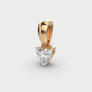 Pendentif SHREYA DIAM Classic Heart Solitaire en diamant de laboratoire plaqué or, certifié IGI, couleur E, pureté VVS2, 2,00 carats, luxe pour femme - Product Image 2