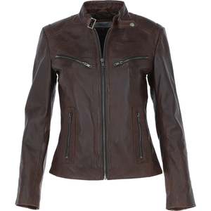 Women's Top Trending Custom Autumn <b>Winter</b> <b>Leather</b> <b>Jackets</b> Solid Turn Collar Design Full Sleeves Breathable Satin Lining - Product Image 1