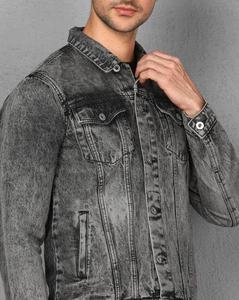 Most Selling Product Hot Sale Ready to Ship Stylish Design Streetwear Acid Wash <b>Jeans</b> Jackets <b>for</b> <b>Men</b> - Product Image 5