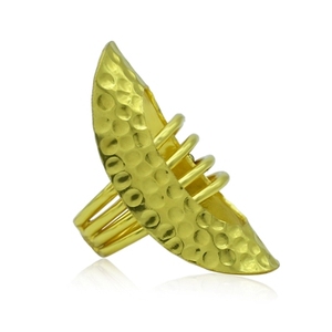 Bague Vintage Tendance en Laiton Plaqué Or 18K pour Enfants, Style Ailes avec Incrustation de Pierres Précieuses, Cadeau - Product Image 2