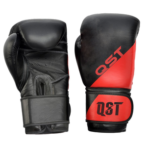 Guantes de entrenamiento de boxeo de cuero, Palma cómoda y transpirable para mayor ventilación, guantes de boxeo de gancho y bucle - Product Image 1
