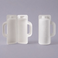 Étui personnalisé en pulpe moulée pour bouteille de lessive avec poignée, emballage liquide biodégradable en coque, grossiste