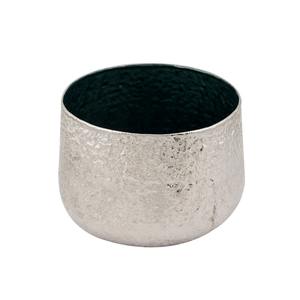 กระถางดอกไม้และแจกันตกแต่งทำมือจากอะลูมิเนียมสีเงิน ดีไซน์ทันสมัยเคลือบนิกเกิล ลายตอกแบบอินเดีย สำหรับใช้ในบ้านและสวน - Product Image 2