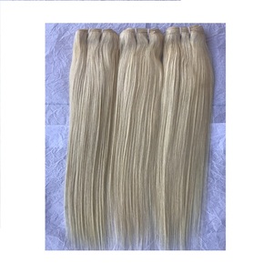 613 máquinas rectas suaves y sedosas doble trama cutícula humana alineada 100% Remy Virgen sin procesar brasileño ventas al por mayor pelos humanos - Product Image 1