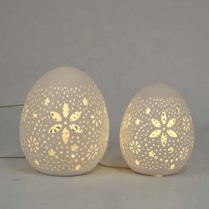 Décoration de Pâques personnalisée <span class=keywords><strong>Oeuf</strong></span> Fleur Creux-out Lumière LED Céramique <span class=keywords><strong>Porcelaine</strong></span> Ornement <span class=keywords><strong>Oeuf</strong></span> - Product Image 5