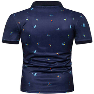 La media manga de lujo personaliza las camisetas bordadas Camisa Polo de golf rayada al por mayor para los hombres - Product Image 3