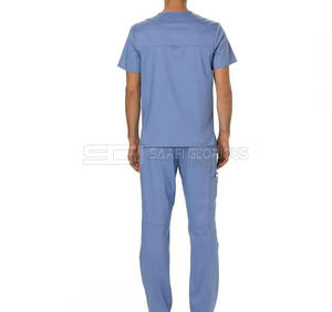 Uniforme Médico Informal para Hombre, Tendencia Actual, Antiarrugas, Uniformes Médicos de Venta Caliente, Cuello Alto, Manga Corta - Product Image 2