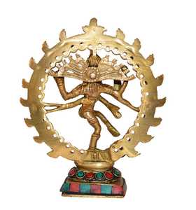 Sculpture artisanale en laiton de Nataraja, 6 pouces, art indien, idole de la danse de Shiva pour la décoration de la maison, l'affichage dans les temples et les cadeaux spirituels - Product Image 6