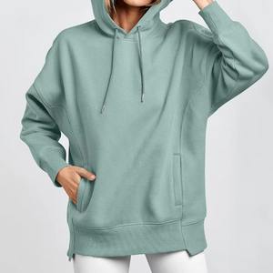 Sweat à capuche oversize pour femme, tissu velours doux au toucher, coupe ample, élégant, décontracté pour l'hiver - Product Image 6