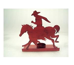 Soporte de luz de té de caballo decorativo de hierro - Product Image 2