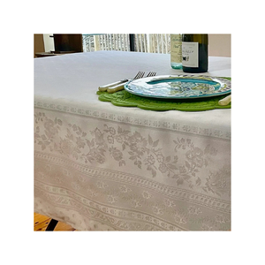 Classique mais personnalisé 100% coton gris moghol motif brodé nappe 160 GSM 6 places inde artisanat décor marque privée - Product Image 5