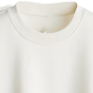 Sudadera Ecológica de Invierno para Mujer, Bordada, Transpirable, de Forro Polar, Cuello Redondo, Resistente al Viento, Color Blanco Puro, Poliéster/Algodón - Product Image 2