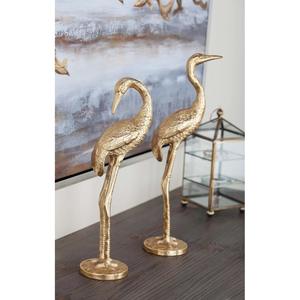 High <b>Gold</b> Finished Crane Sculpture Cast Aluminium Crane Figure Life Side Luxury Showpiece Models for Home & Living Room - Product Image 4