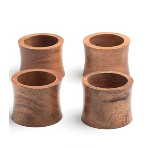 Offre d'usine ronds de serviette en bois porte-serviettes élégant pour mariages et occasions spéciales décor de table - Product Image 6