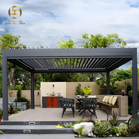 Bioclimatic Pergola aluminium persiennes réglables cadre enduit de poudre gazebo extérieur pavillon durable peint à la bombe balcon