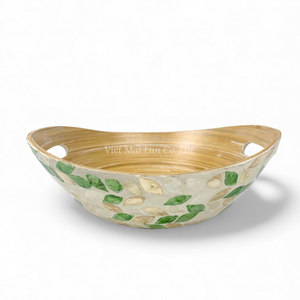 Bols ovales modernes en nacre, vente en gros, commande en gros, bols décoratifs en incrustation de coquillages, écologiques, naturels, pour la cuisine et la salle à manger - Product Image 1