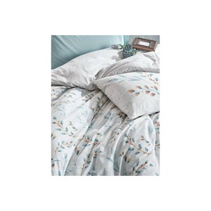 Lendell Mint Double Duvet Cover <b>Set</b> Luxury Cotton King Size Bedding with Floral Woven Pattern for Home <b>Comforter</b> Wedding - Product Image 2