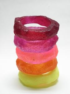 Joyería en forma de resina acrílico pulsera brazalete exagerado deslumbrante Multicolor ancho Irregular cuadrado acrílico pulseras para - Product Image 4