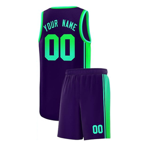 Ensemble de maillot de basket-ball pour hommes de haute qualité, respirant, imprimé, personnalisable, design unique, tendance, shorts de basket-ball d'été - Product Image 3