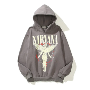 Pull-over oversize sans ficelle pour hommes OEM de qualité supérieure Poids lourd unisexe Impression bouffante personnalisée Impression de logo - Product Image 6