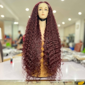 Perruques bouclées bourgogne Bumerse de haute qualité de cheveux humains vietnamiens vrais cheveux humains 2025 - Product Image 3