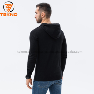 เสื้อฮู้ดแขนยาวลำลองสำหรับผู้ชาย, เสื้อแนวสตรีทแฟชั่นฤดูหนาวเสื้อสเวตเชิ้ตพิมพ์ลายหน้าจอสีพื้นดีไซน์ฮิปฮอปปักลาย - Product Image 4