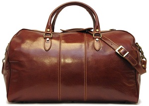 กระเป๋าหนังสีน้ำตาลอินเทรนด์ Weekender Bag 2022-กระเป๋าดัฟเฟิลดีไซน์ - Product Image 3
