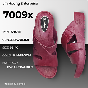 @migo Sandalias sin cordones para mujer 7009x Marrón PVC Ultraligeras con tiras cruzadas Punta abierta Ligeras y cómodas Tacón de 4 cm Hechas en Malasia - Product Image 1