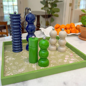 <b>Mini</b> Green Manual Salt and Pepper <b>Grinder</b> Customized Color Size Lacquer Salt and Pepper Mill for Table Decor from Vietnam - Product Image 4