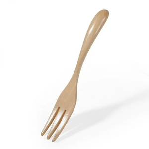 Tenedor de madera de excelente calidad Cuchara Tenedor de madera hecho a mano ecológico Premium Precio al por mayor - Product Image 3