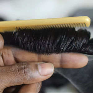 Postizo de Cabello Natural Indio Remy para Hombre, Textura Lisa, Anudado a Mano, con Base de PU de 0.05-0.14mm, para Frente Completa - Product Image 1