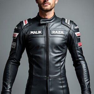 Malik Raza | Traje personalizado de motorista profesional | Armadura completa incluida | Cuero a medida - Product Image 2