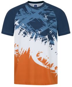 Prix usine t-shirt pour hommes pour le Football tissu évacuant l'humidité hommes t-shirt dynamique abstrait impression vêtements hommes Vietnam usine - Product Image 5