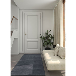 Cera <b>Blue</b> Classic 10mm Thick Wool and Viscose Hand Tufted Rug Rectangular Diamond Pattern for Home Living Room Hallway-CX-2629 - Product Image 5