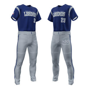 Venta al por mayor de camisetas de béisbol OEM personalizadas de alta calidad 100% poliéster nuevo estilo uniforme de hombre con diseño cosido - Product Image 6