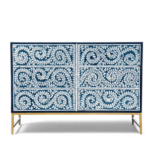 Elegante Mueble de Almacenamiento Decorativo con Incrustaciones de Concha de Nácar Hecho a Mano - Product Image 3