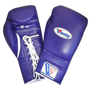 Gants de boxe Winning Style personnalisés avec logo, en cuir de vachette véritable, à lacets, pour entraînement et sparring, 8oz-16oz, vente en gros - Product Image 2