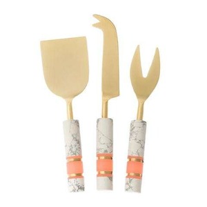 Juego de queso con mango dorado de diseño único con cuchillo esparcidor de mantequilla para el hogar, Hotel, restaurante, mesa, uso de servicio, juego de queso - Product Image 5