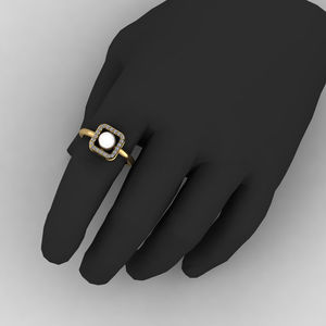 Anillo de Boda de Plata de Ley 925 Auténtica de Alta Calidad con Perla de Agua Dulce y Oro Vermeil de 18k, Estilo Bohemio, 7mm, para Mujer, Ideal para Fiestas - Product Image 5