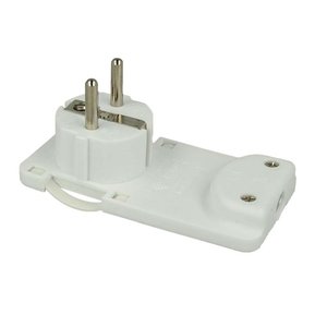 Spina Schuko piatta salvaspazio bianco 16A 250V presa cavo 90 gradi-forniture elettriche/spine, Multi-prese e prolunga - Product Image 2