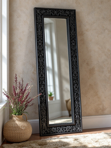 Stunning frameless glass <b>mirror</b> with a clean <b>bevelled</b> <b>edge</b> design. Pure elegance. Available at wholesale prices - Product Image 3
