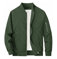 Respirant hommes printemps automne Bomber vestes couleur unie décontracté fermeture éclair Bomber veste avec poches