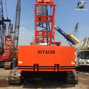 Grue sur chenilles hydraulique HitachiKH180 d'occasion, 50 tonnes, flèche en treillis de 58 m, marque japonaise d'origine, faible nombre d'heures, certifiée CE - Product Image 4