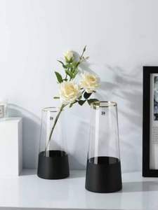 Vase en verre au mercure de vente chaude, vase en verre clair, vase décoratif en verre au mercure - Product Image 5