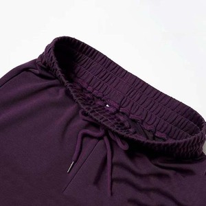 Pantalon tricoté violet taille haute à jambes larges avec poches, coupe ample, décontracté, longueur complète, pour femme, nouvelle collection - Product Image 4