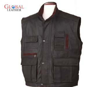 Chaleco de Lona de Alta Calidad para Hombre, con Múltiples Bolsillos, Impermeable, Cortavientos, Transpirable, Ecológico, de Cuero, con Cuello en V, Informal - Product Image 1