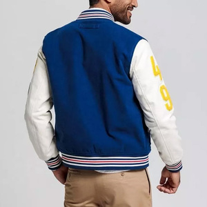 Wholesale Custom High Street Letterman <b>Baseball</b> <b>Bomber</b> <b>Jackets</b> Plus Size Men Winter Embroidered Eco-Friendly Breathable - Product Image 5
