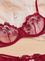2026 personnalisé Sexy broderie romantique femmes sous-vêtements Transparent Lingerie Push up soutien-gorge culotte ensemble soutien-gorge ensemble PAKISTAN