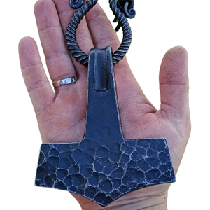 มือปลอม Viking Mega Mjolnir Pagan Heathen Thor 'S Hammer Pendant นอร์สเตอร์ลิงซิลเวอร์โทรลล์ครอสหนึ่งในประเภทไวกิ้ง - Product Image 1